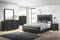 Pepe Black/Gold King Panel Upholstered Bed