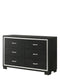 Gennro Black Corduroy Upholstered Panel Bedroom Set