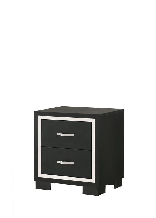 Gennro Black Nightstand