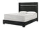 Gennro Black Corduroy Upholstered Panel Bedroom Set