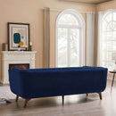 Addison Navy Blue Velvet Large Sofa