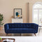 Addison Navy Blue Velvet Large Sofa