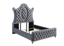 Cameo Gray Queen Upholstered Panel Bed