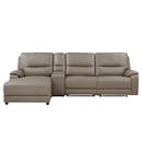 LeGrande Taupe Modular LAF Power Reclining Sectional