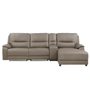 LeGrande Taupe Modular RAF Power Reclining Sectional