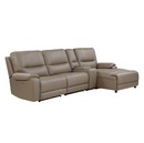 LeGrande Taupe Modular RAF Power Reclining Sectional