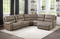 LeGrande Taupe 6-Piece Modular RAF Power Reclining Sectional