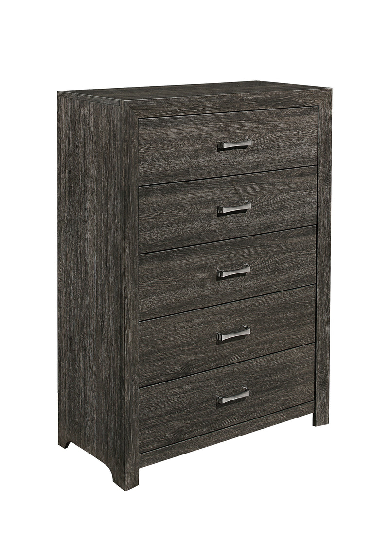 Edina Dark Gray Panel Youth Bedroom Set