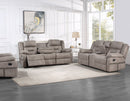 Abilene Manual Reclining Console Loveseat, Tan