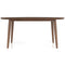 Ada Mid Century Modern Style Solid Wood Walnut Oval Dining Table