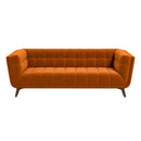 Kano Burnt Orange Velvet Large Sofa