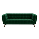 Kano Green Velvet Large Sofa