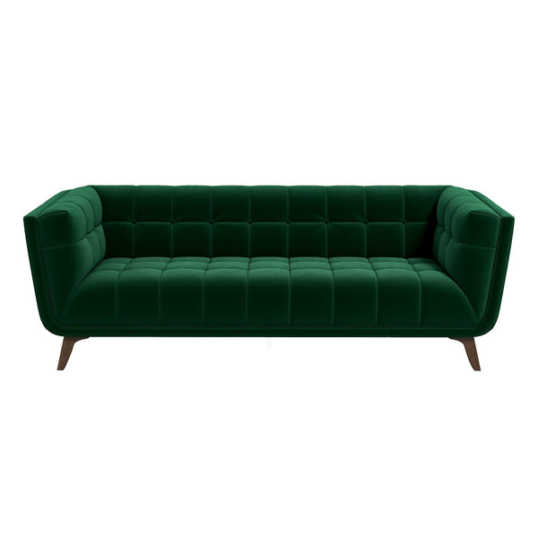 Kano Green Velvet Large Sofa