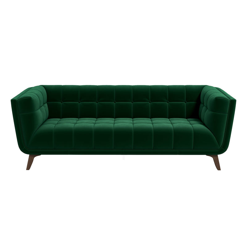 Kano Green Velvet Large Sofa