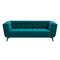 Kano Teal Velvet Large Sofa