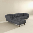 Kano Ash Gray Fabric LAF Chaise Sectional