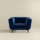 Kano Dark Blue Velvet Lounge Chair