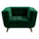 Kano Dark Green Velvet Lounge Chair