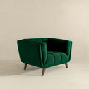 Kano Dark Green Velvet Lounge Chair