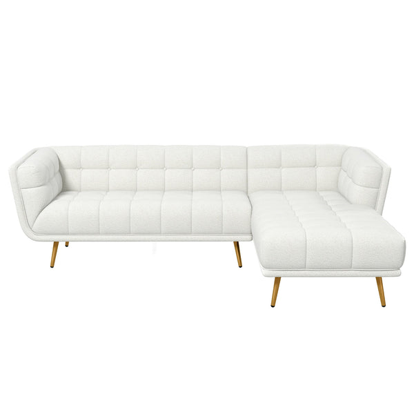 Kano Cream Boucle RAF Chaise Sectional