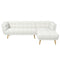 Kano Cream Boucle RAF Chaise Sectional