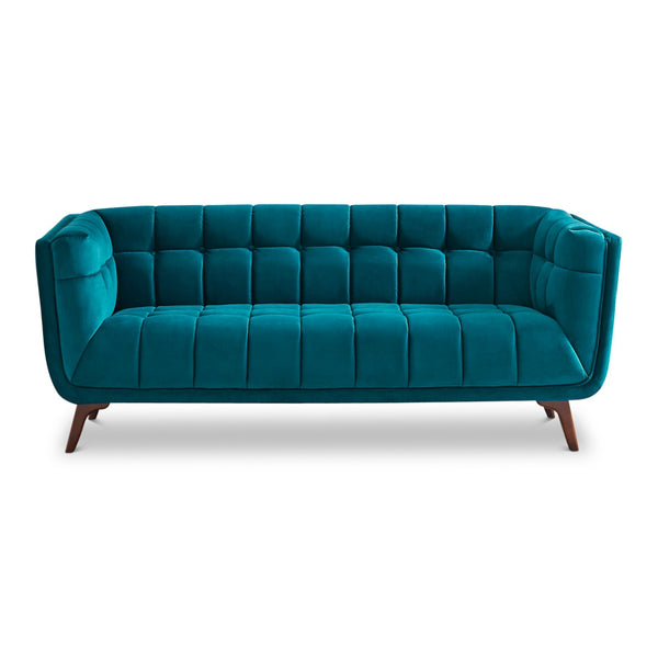 Kano Teal Velvet Small Sofa