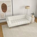 Kano Dark Beige Boucle Large Sofa with Metal Legs