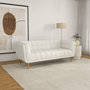 Kano Dark Beige Boucle Large Sofa with Metal Legs