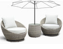 Adeline Patio 3-Pack(Round Side Table & 2 Swivel Accent Chairs)