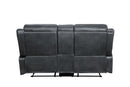 Yerba Gray Microfiber Double Lay Flat Reclining Loveseat