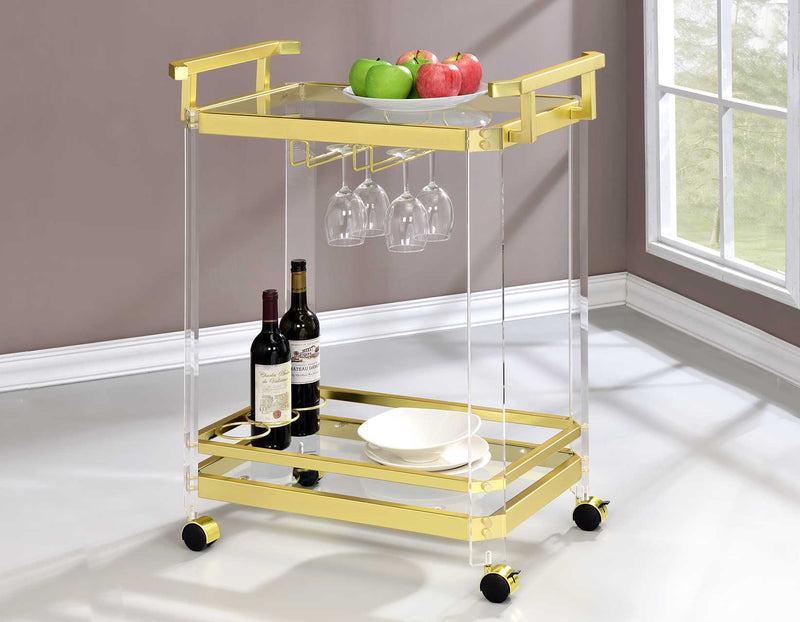 Aerin Server Cart, Gold