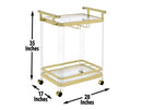 Aerin Server Cart, Gold