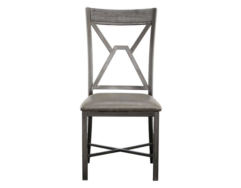 Alamo Gray PU Side Chair, Set of 2