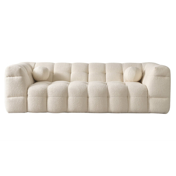 Bella Ivory Boucle Tufted Sofa