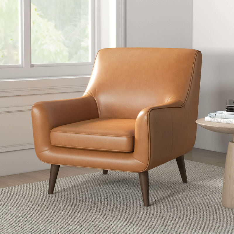 Lexi Tan Leather Lounge Chair