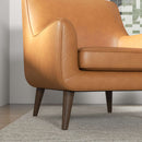 Lexi Tan Leather Lounge Chair