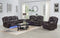 Brown Leather Power Reclining Sofa