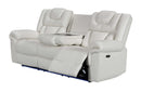 Alexa White 3-Piece Power Reclining Living Room Set