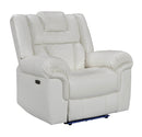 Alexa White 3-Piece Power Reclining Living Room Set