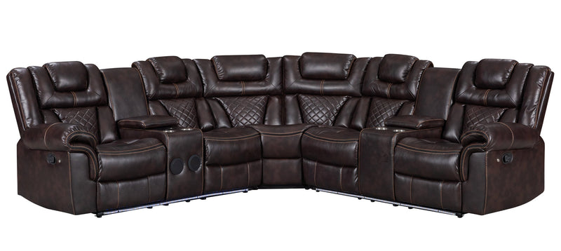 Alexa Brown Reclining Sectional