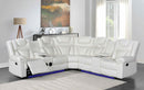 Alexa White Reclining Sectional