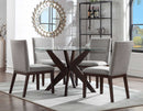 Amalie 5-Piece 48-inch Round Camel Dining Set(Table & 4 Side Chairs)