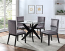 Amalie Side Chair, Grey Velvet, Set of 2