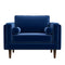 Fordham Navy Blue Velvet Lounge Chair