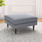 Fordham Burnt Orange Velvet Square Upholstered Ottoman