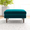 Fordham Dark Grey Linen Square Upholstered Ottoman