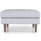 Fordham Dark Grey Linen Square Upholstered Ottoman