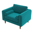 Fordham Teal Velvet Lounge Chair