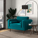 Fordham Teal Velvet Lounge Chair