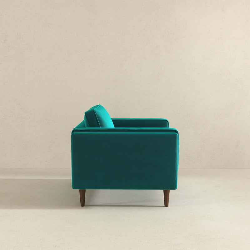 Fordham Teal Velvet Lounge Chair